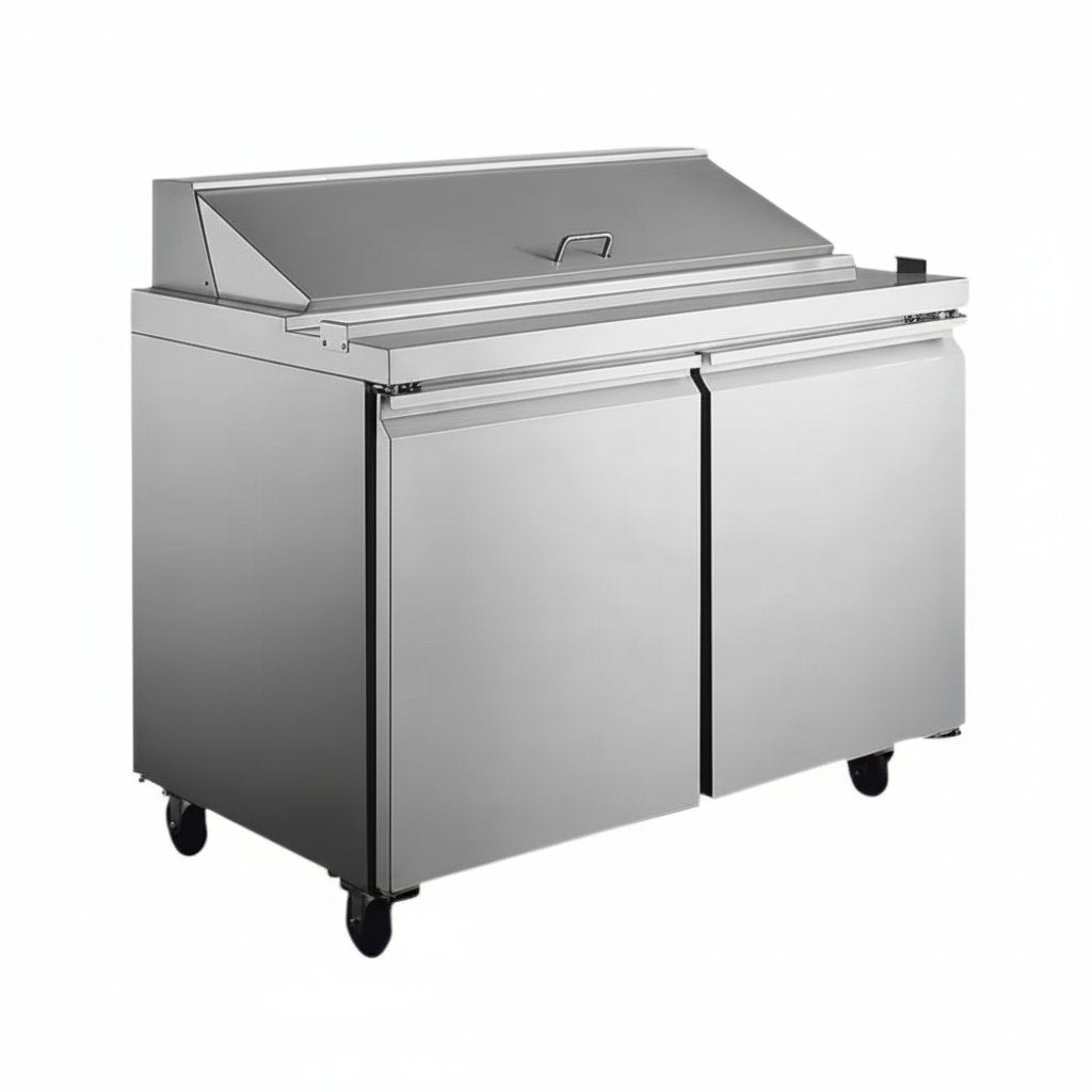 9.5 Cu. Ft. Prep Table Commercial Refrigerator in Stainless Steel