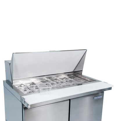 9.5 Cu. Ft. Prep Table Commercial Refrigerator in Stainless Steel