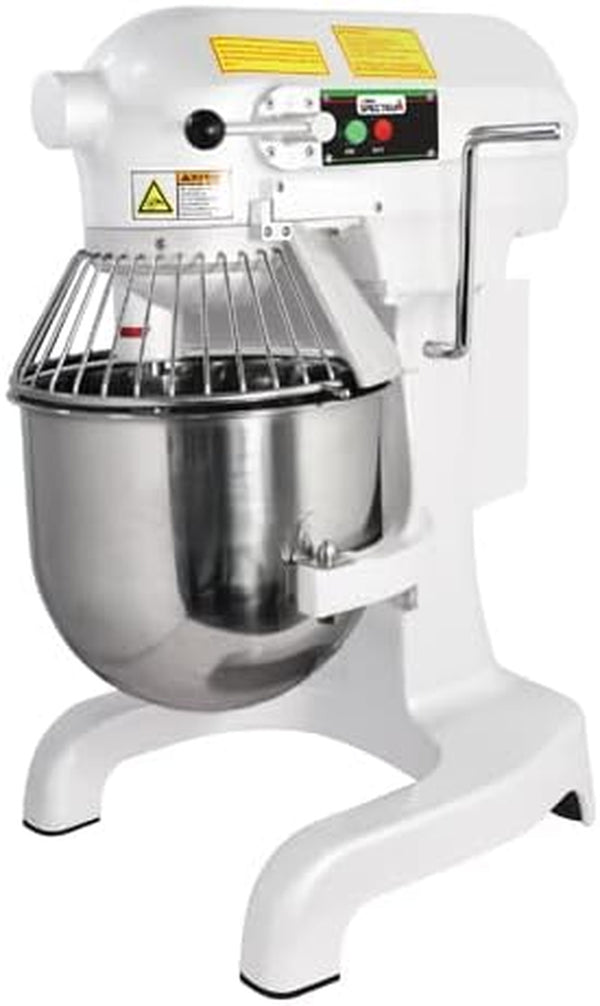 10 L White Commercial-Grade Planetary Mixer